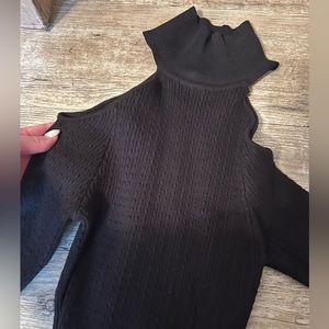 Zara cold shoulder knit sweater